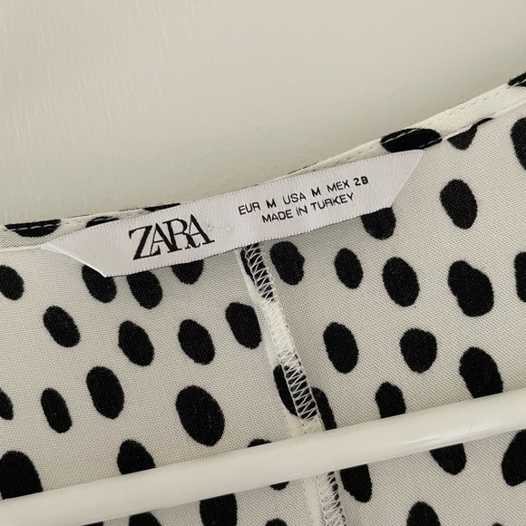 Zara Black and White polka dot wrap dress - Picture 7 of 7